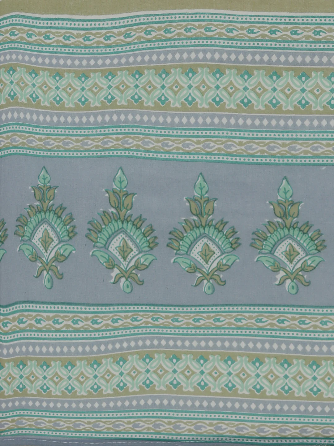Neerus Sea Green Regular Straight Printed Kurta And Palazzos With Dupatta - Image 7