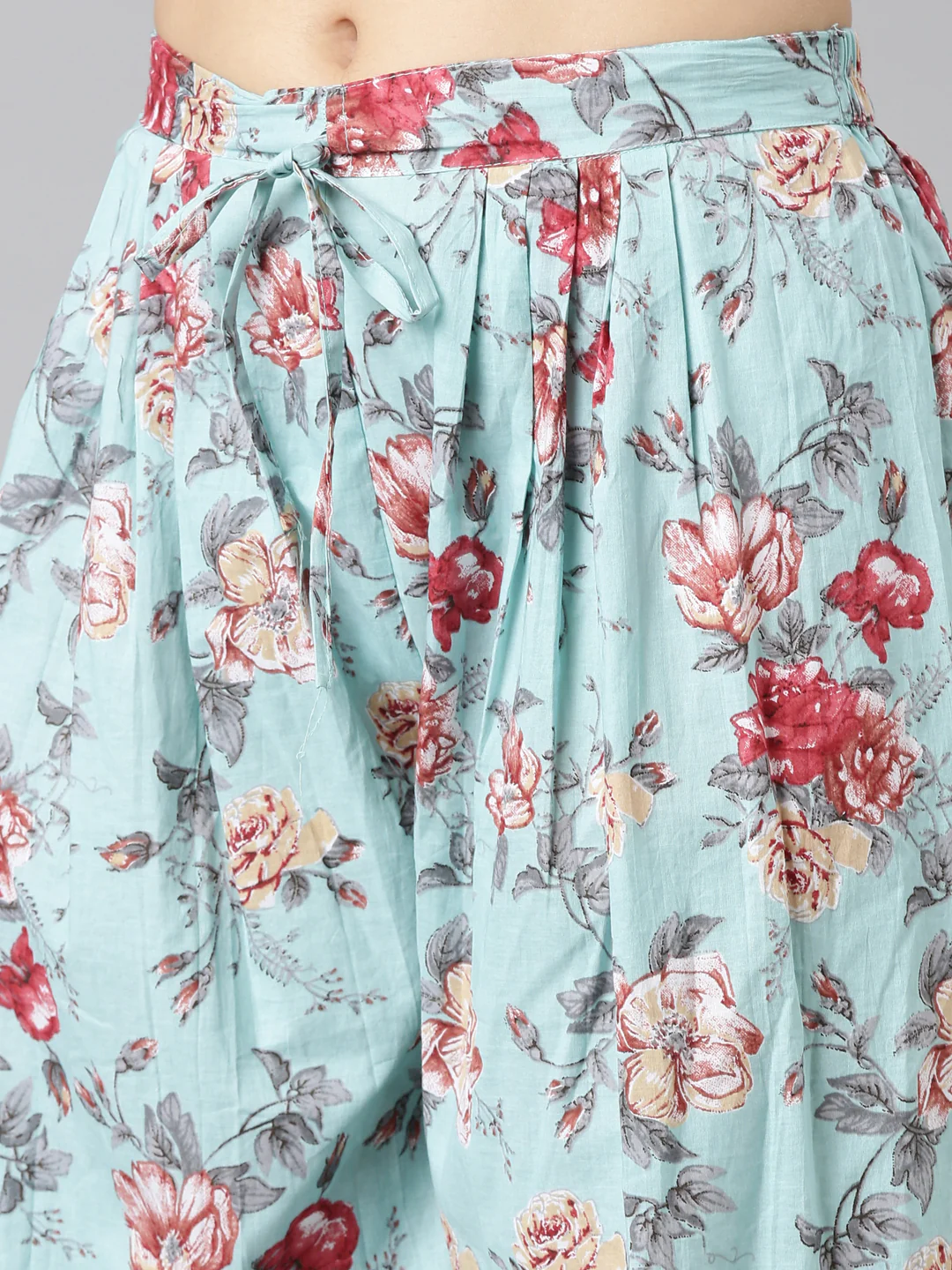 Neerus Sea Green Regular Straight Printed Kurta And Salwar With Dupatta - Image 6