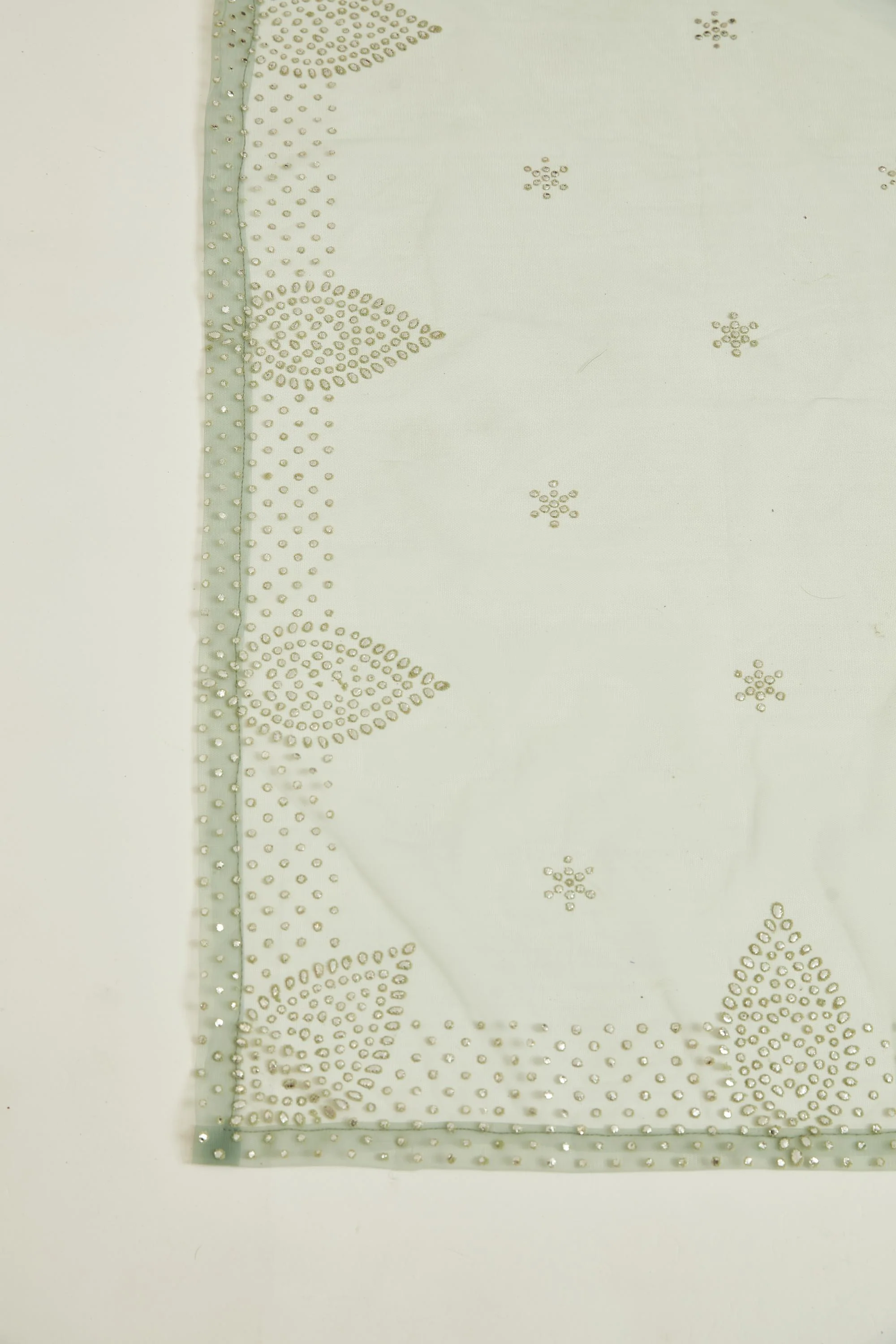 Neerus Sky Blue Colour Nett Fabric Gown - Image 6