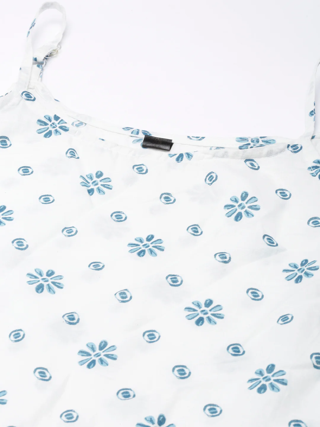 Neerus Turquoise Blue Straight Casual Floral Straight Kurta - Image 6