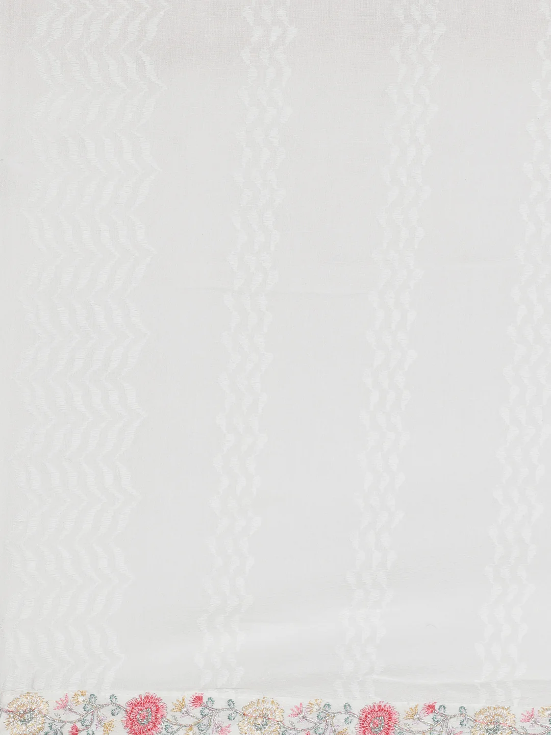 Neerus white Embroidered Straight Kurta and Trousers With Dupatta - Image 7