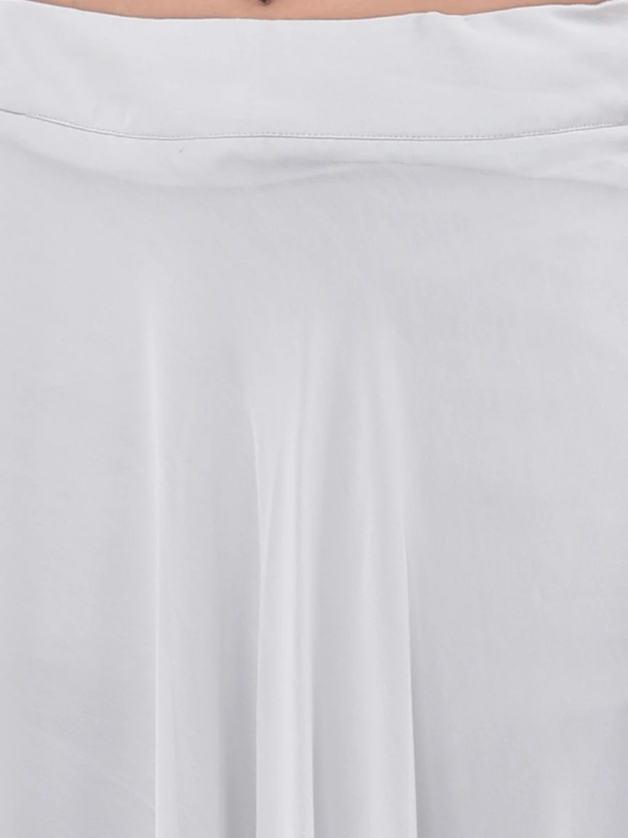 Neerus White & Grey Embroidered Top & Skirt Set With Shrug - Image 4