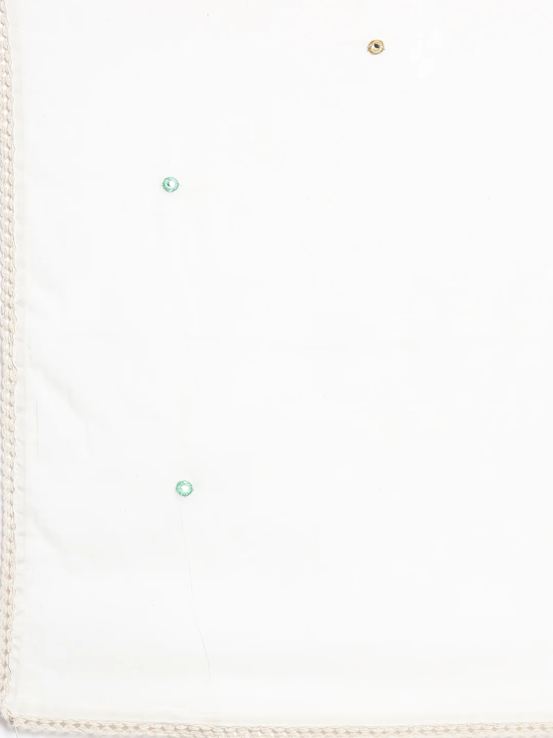 Neerus White Printed Straight Kurta and Trousers With Dupatta - Image 7