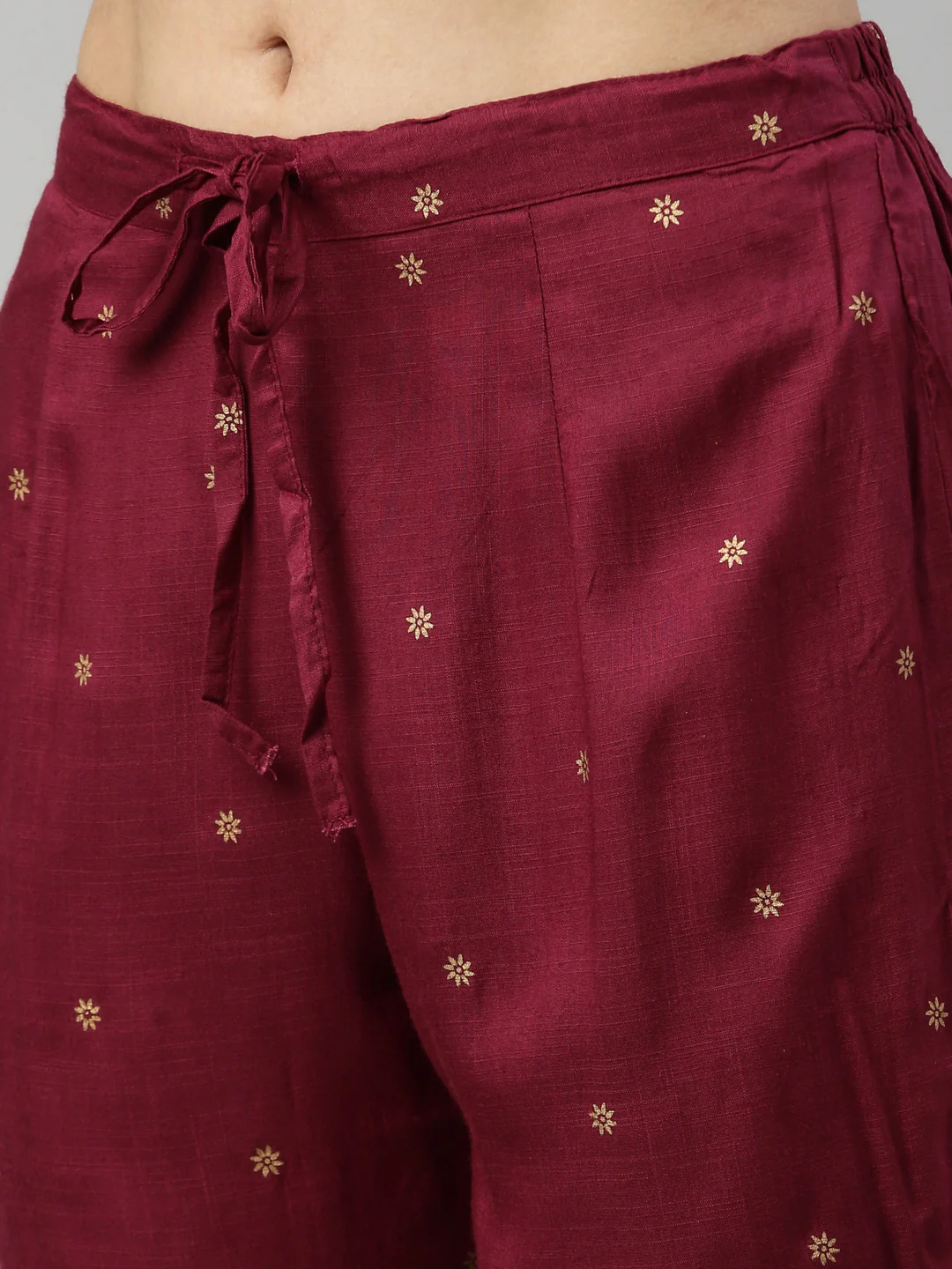 Neerus Wine Color Rayon Fabric Kurta - Image 6