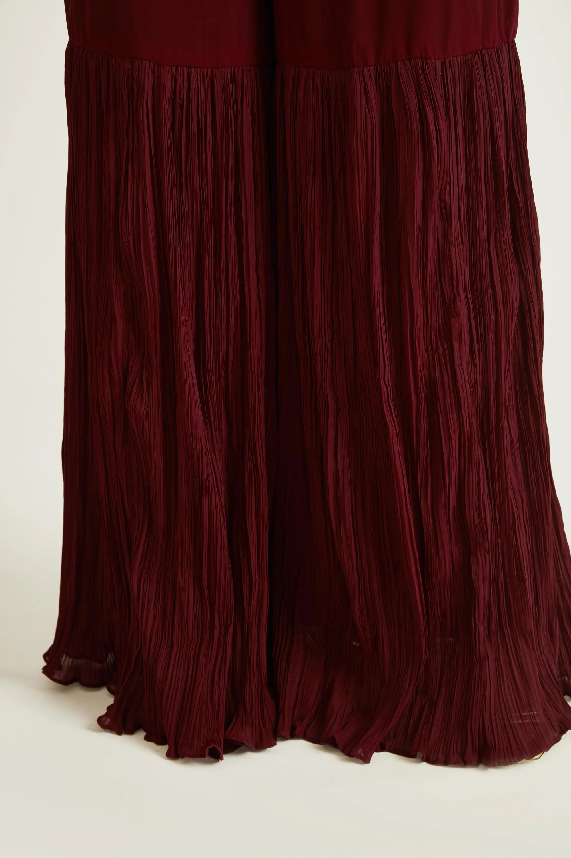 Neerus Wine Colour Georgette Fabric Suit-Gharara - Image 8