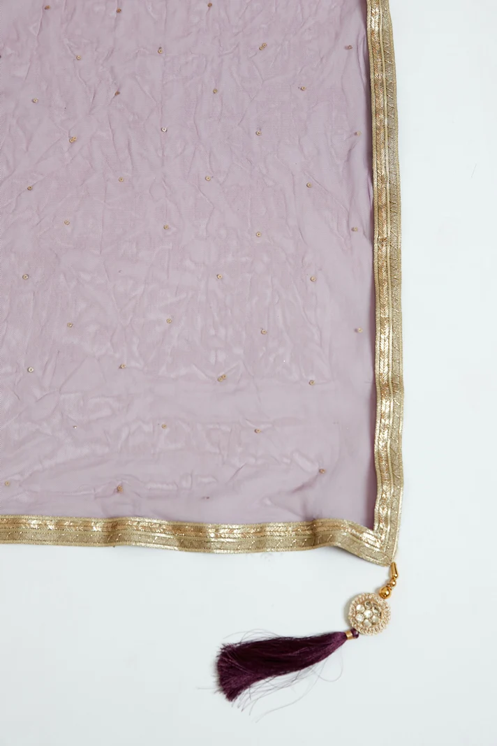 Neerus Women Banaras Wine Dress - Image 5
