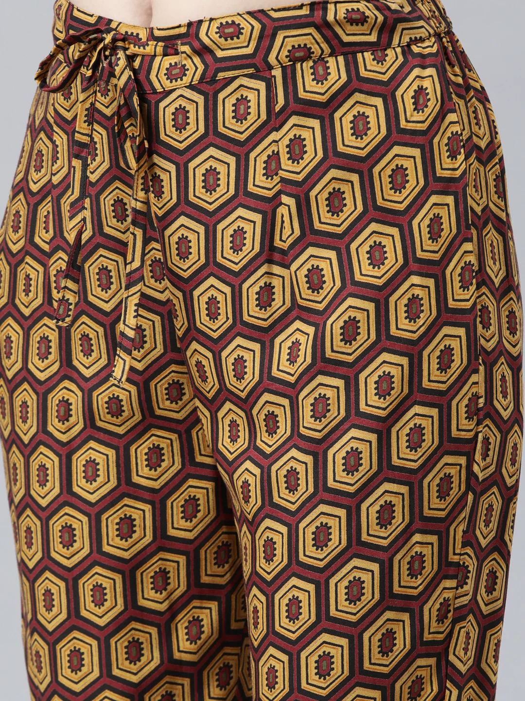 Neerus Women Black Cotton Floral Printed Kurta - Image 6