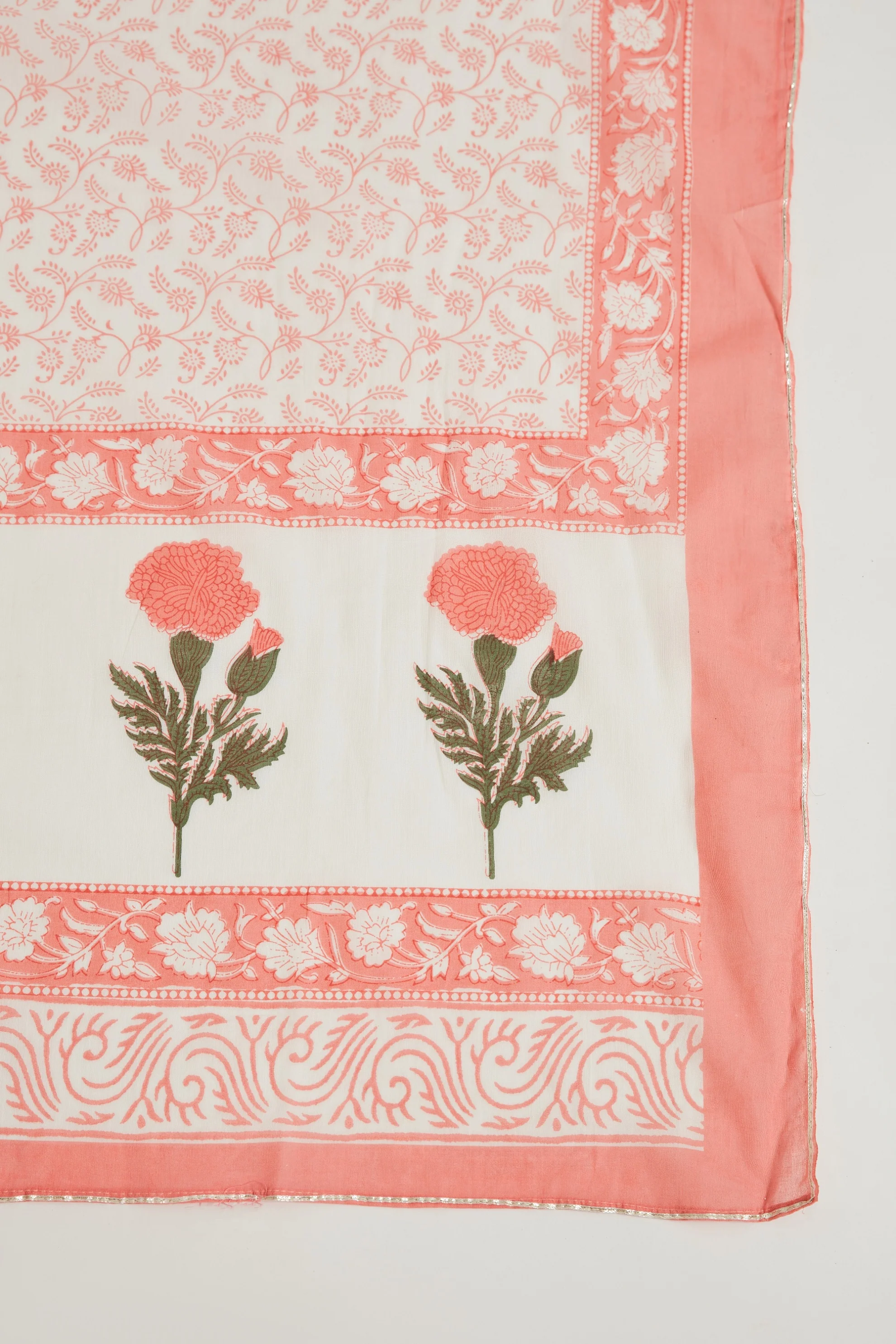 Neerus Women Coral Printed Kurti with Sharara With Dupatta - Image 7