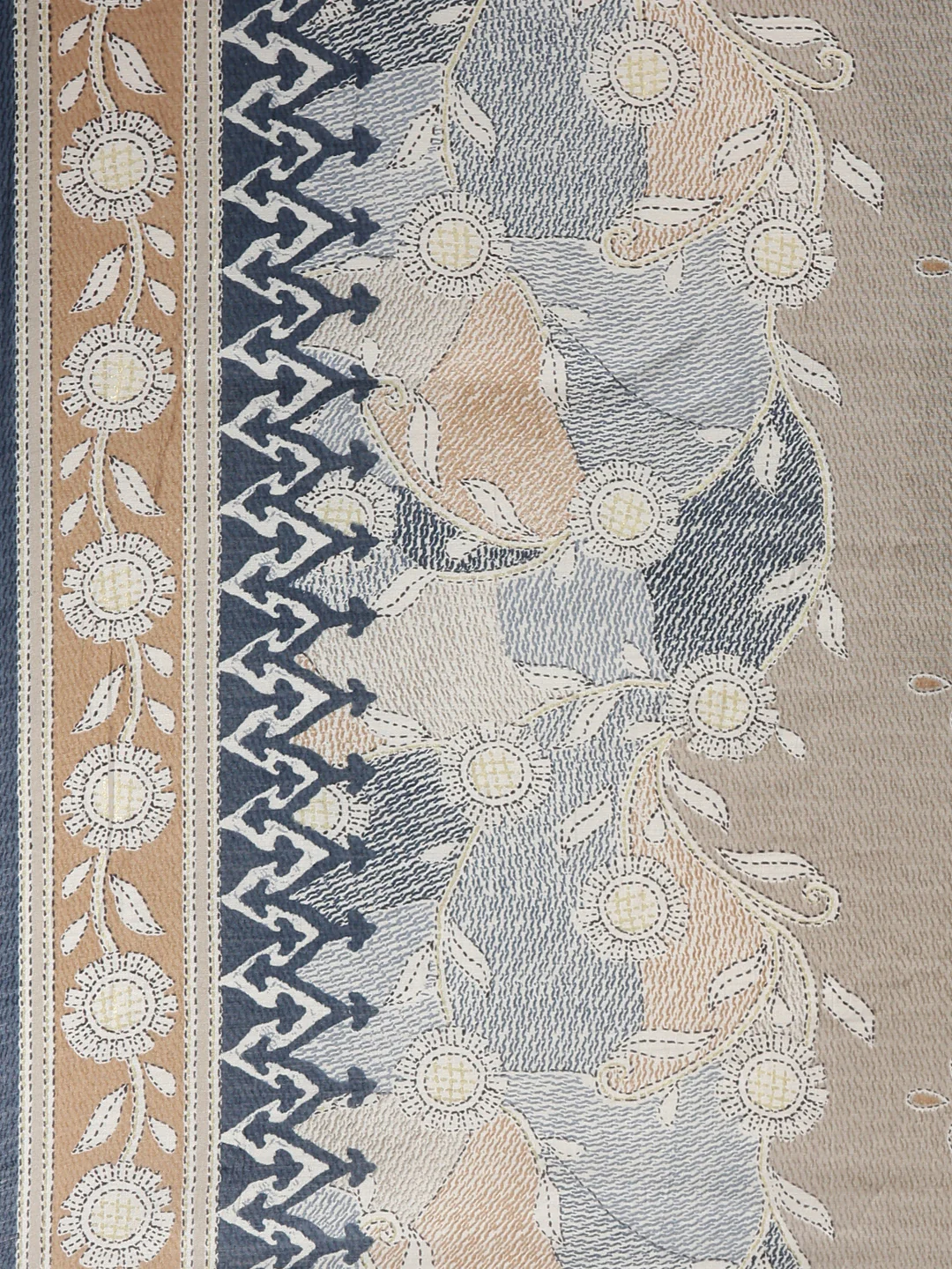 Neerus Women Indigo Printed Calf Length Kurta And Trousers With Dupatta - Image 7