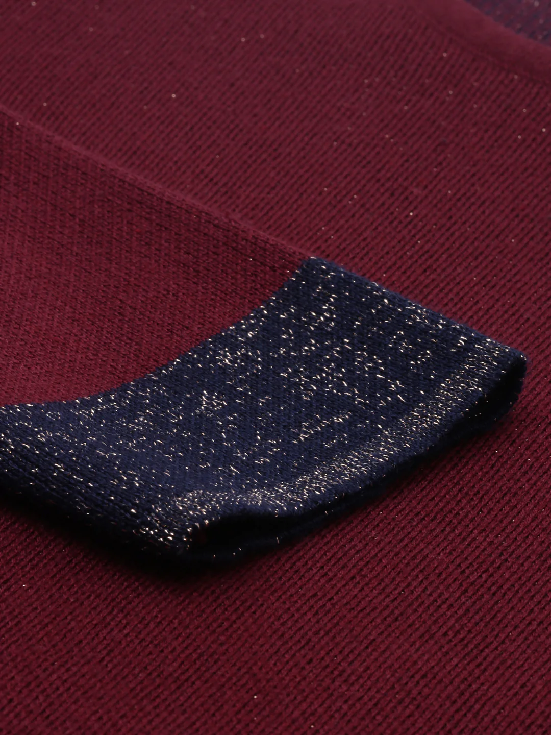Neerus Women Maroon Acrylic Knitted Kurta - Image 3