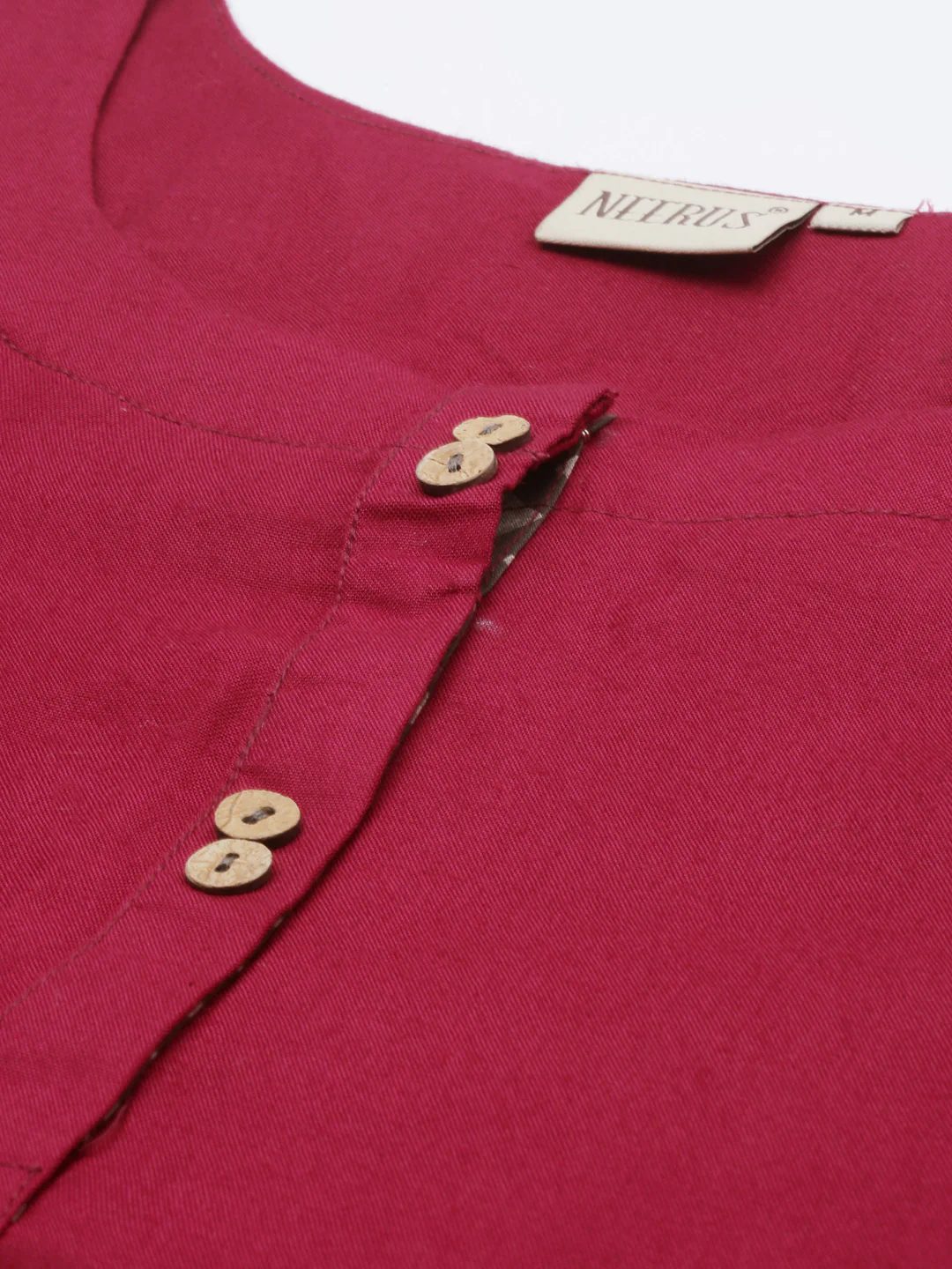 Neerus Women Maroon Flared Sleeves Kurta - Image 3