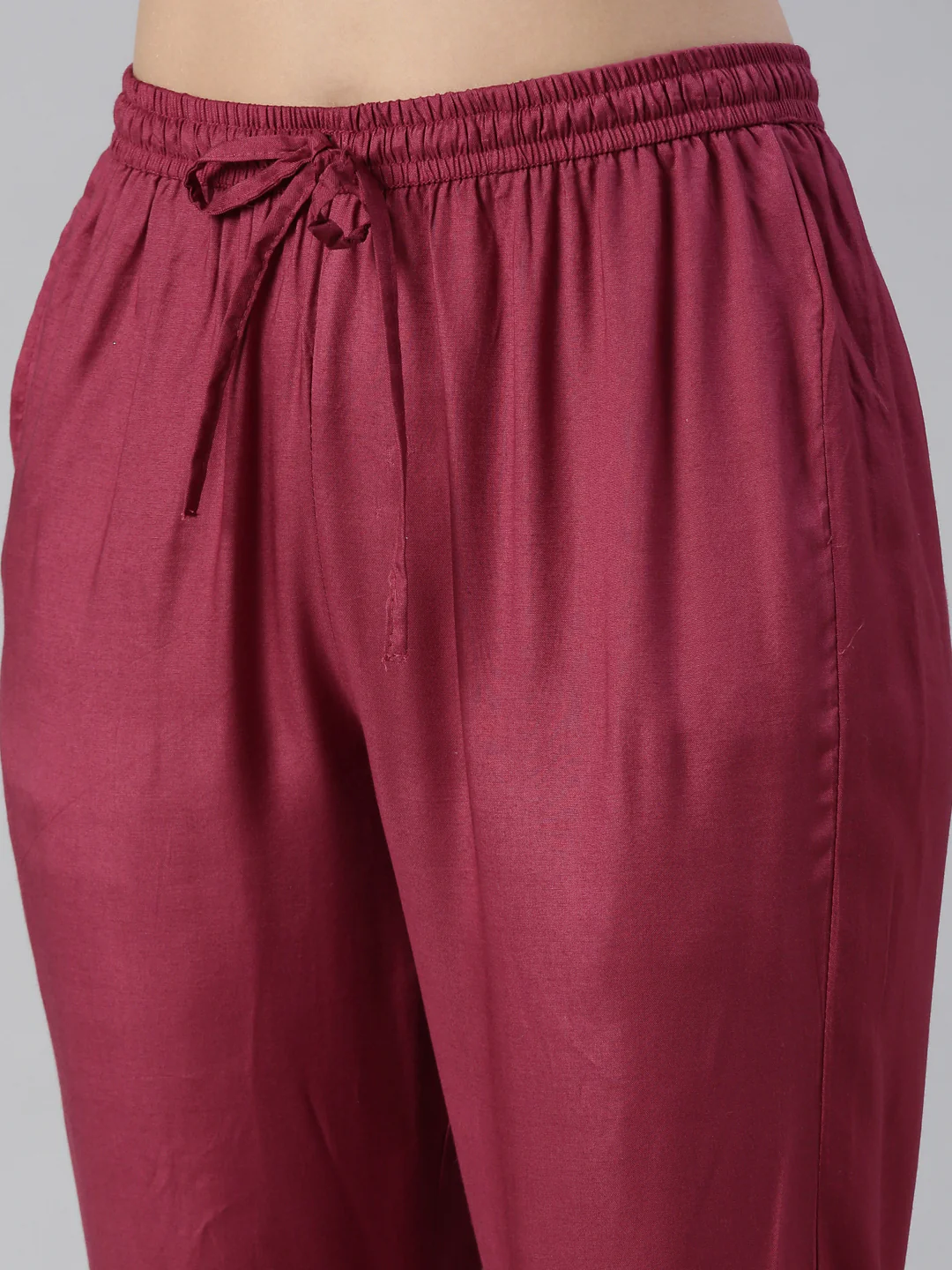 Neerus Women Onion Yoke Design Calf Length Kurta And Trousers With Dupatta - Image 6