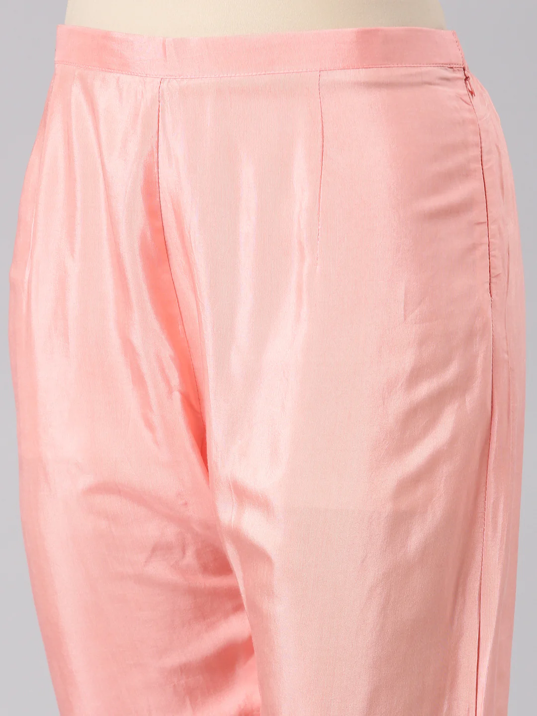 Neerus Women Peach Straight Kurta and Trousers With Dupatta - Image 6