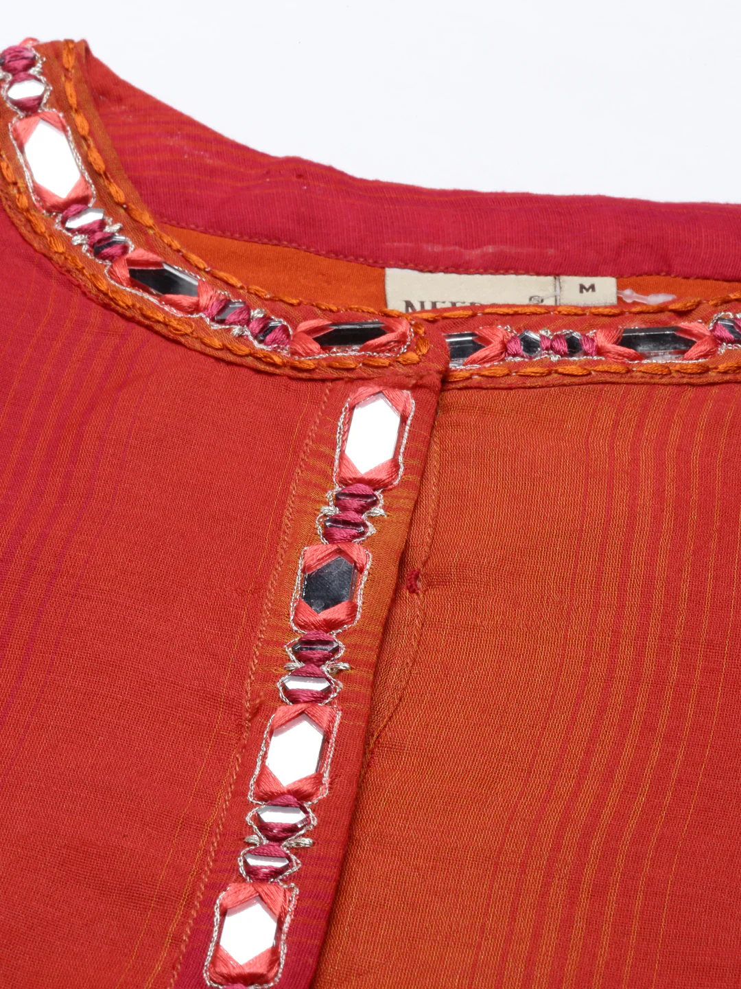 Neerus Women Pink Pleated Chanderi Silk Kurta with Sharara - Image 5
