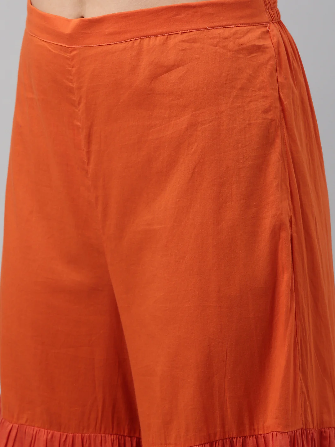 Neerus Women Pink Pleated Chanderi Silk Kurta with Sharara - Image 7