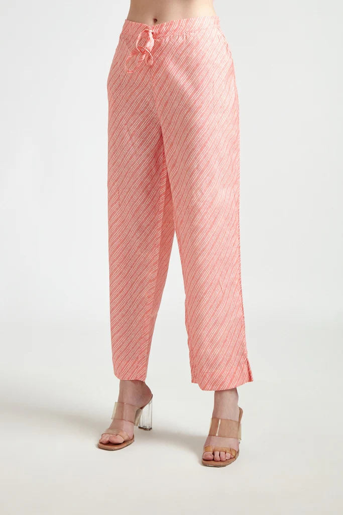 Neerus Women Pink Printed Kurta with Trousers With Dupatta - Image 5