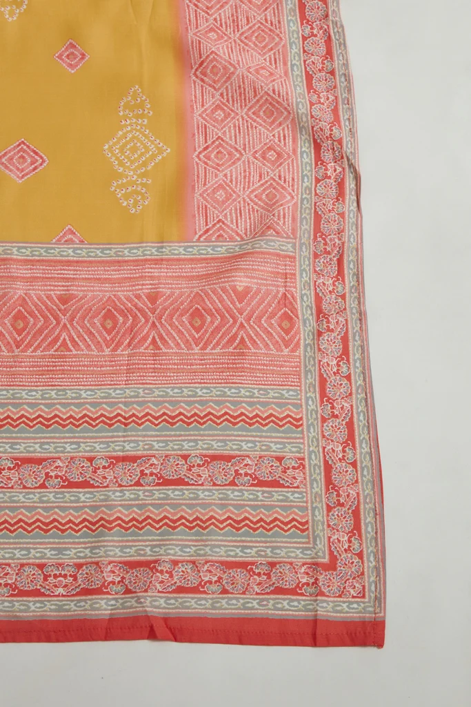 Neerus Women Pink Printed Kurta with Trousers With Dupatta - Image 6