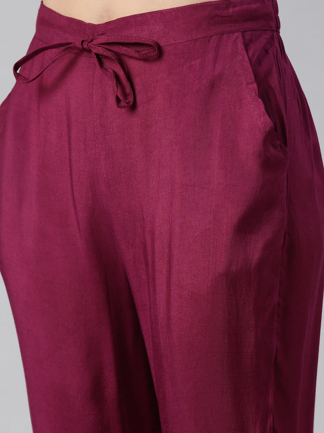 Neerus Women Purple Printed Calf Length Kurta And Trousers With Dupatta - Image 6