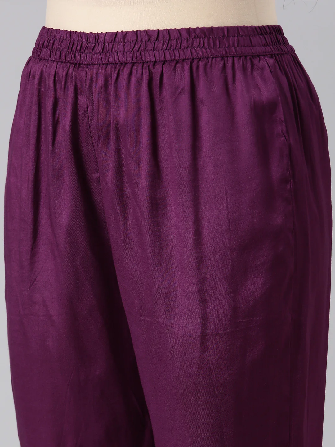 Neerus Women Purple Straight Kurta and Trousers With Dupatta - Image 6