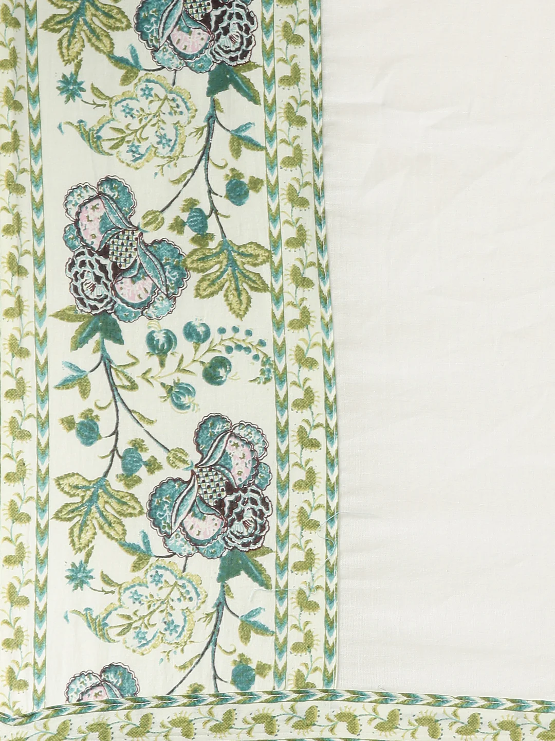 Neerus Women Rama Printed Calf Length Kurta And Trousers With Dupatta - Image 7
