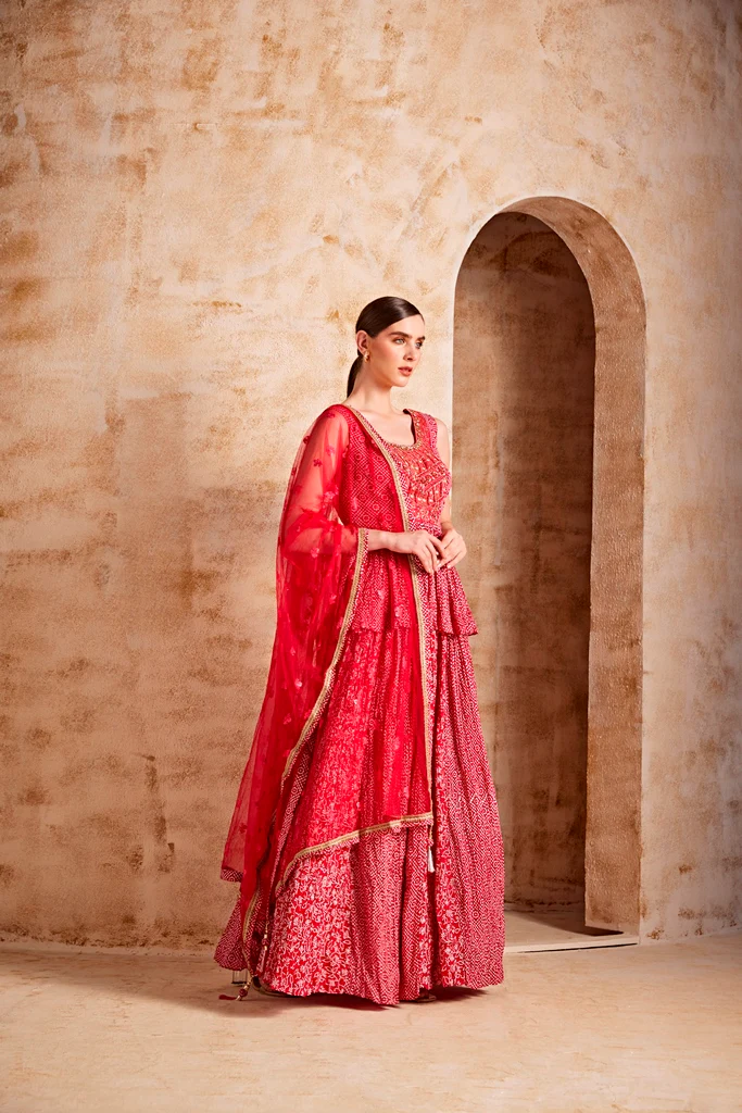 Neerus Women Red Colour Suit Set - Image 2