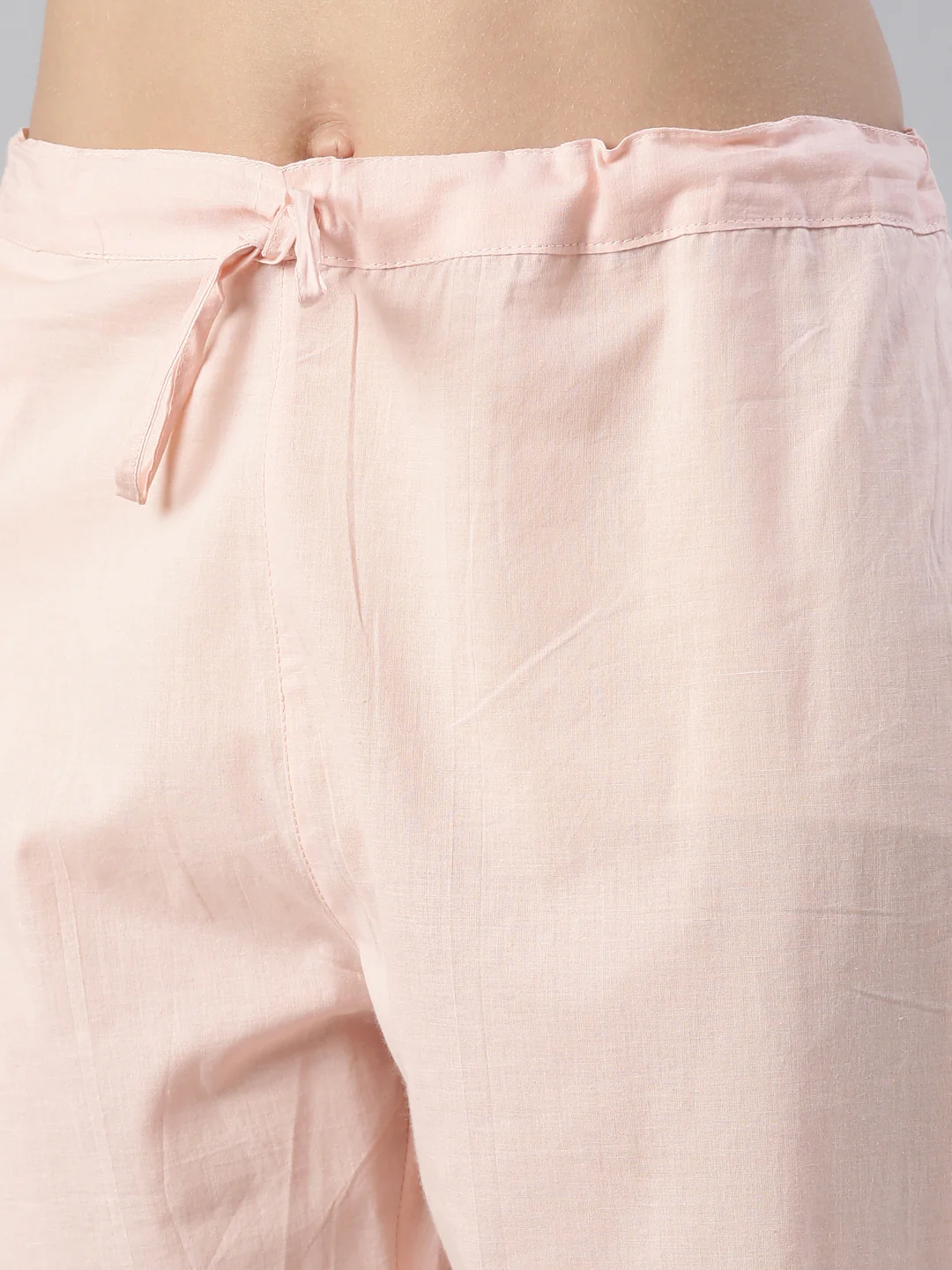 Neerus Women Rose Pink Printed Calf Length Kurta And Trousers With Dupatta - Image 7