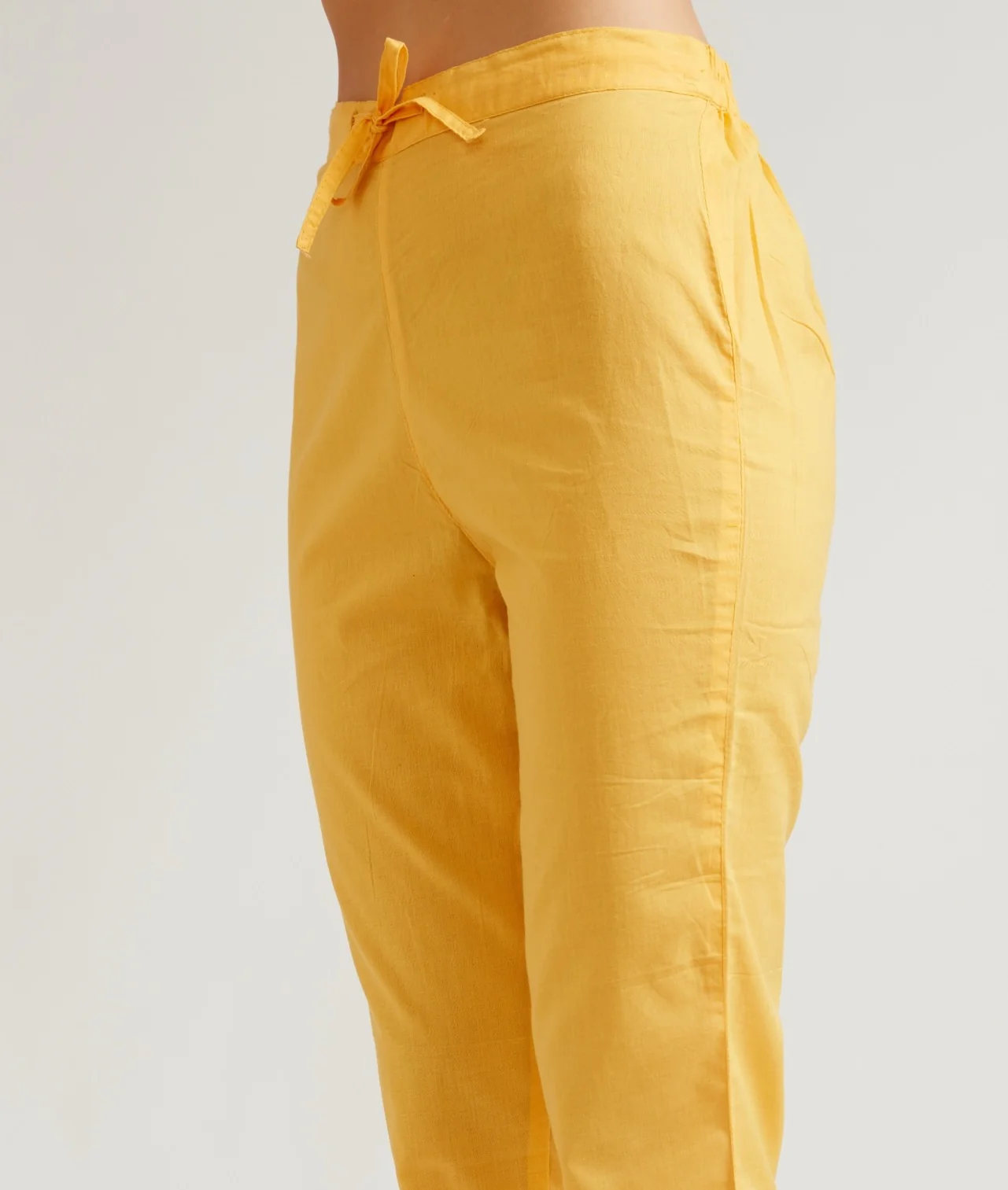 Neerus Women Yellow Printed Aari Work Kurta with Palazzos With Dupatta - Image 6