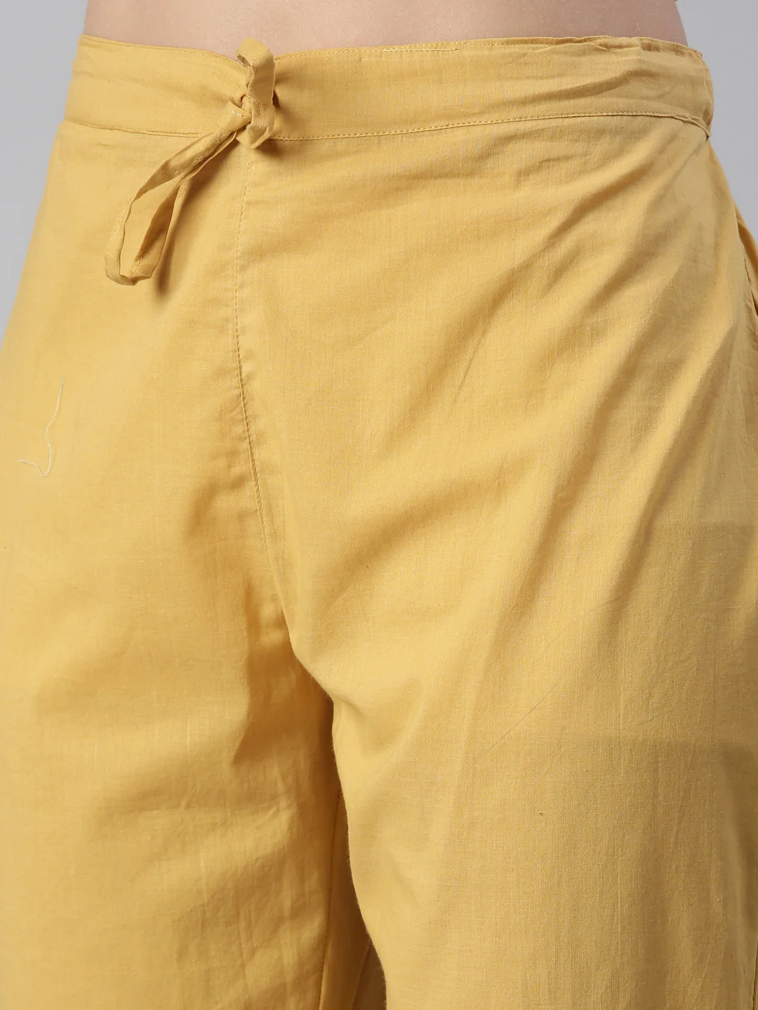 Neerus Women Yellow Printed Calf Length Kurta And Trousers With Dupatta - Image 7