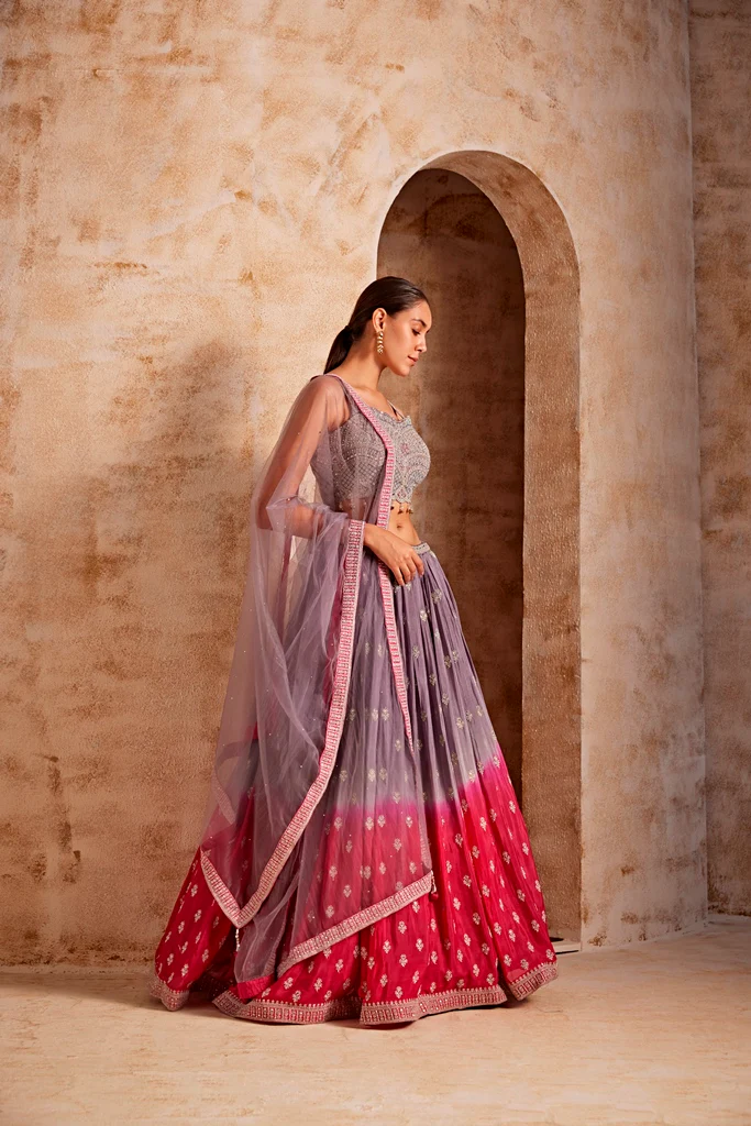 Neerus Womens Rani Color Ghagra Set - Image 3