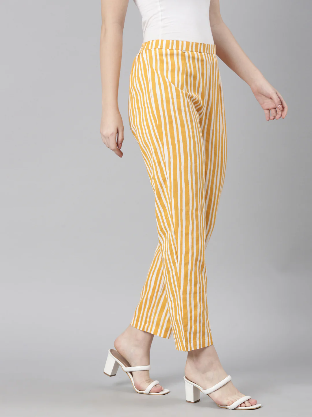 Neerus Women'S Yellow Color Pant - Image 3