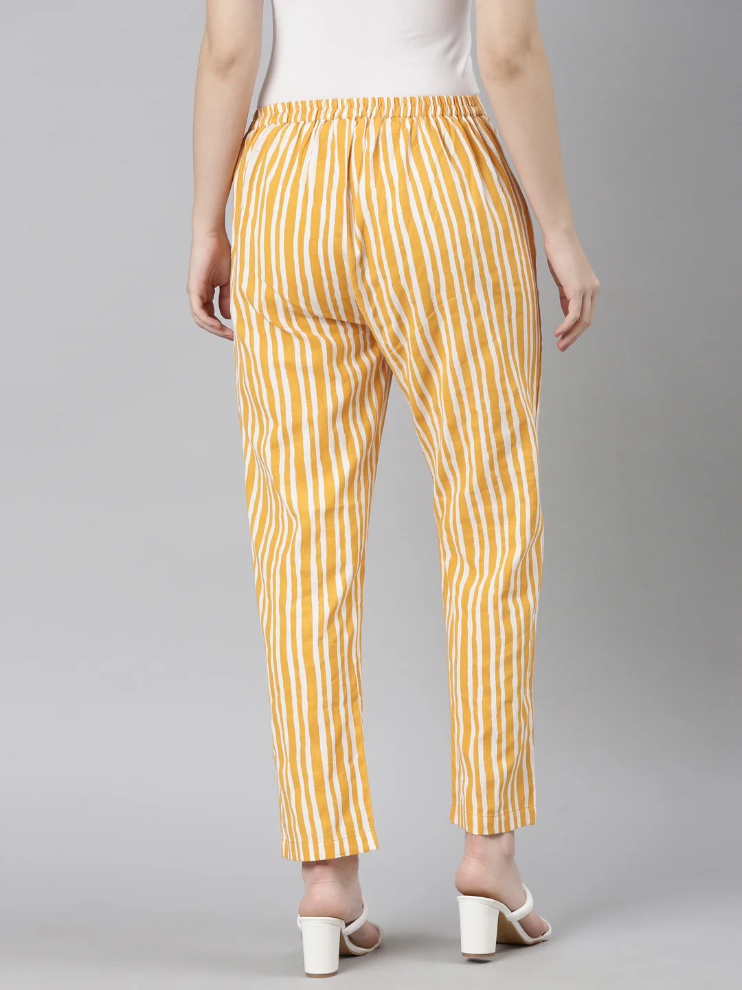 Neerus Women'S Yellow Color Pant - Image 4