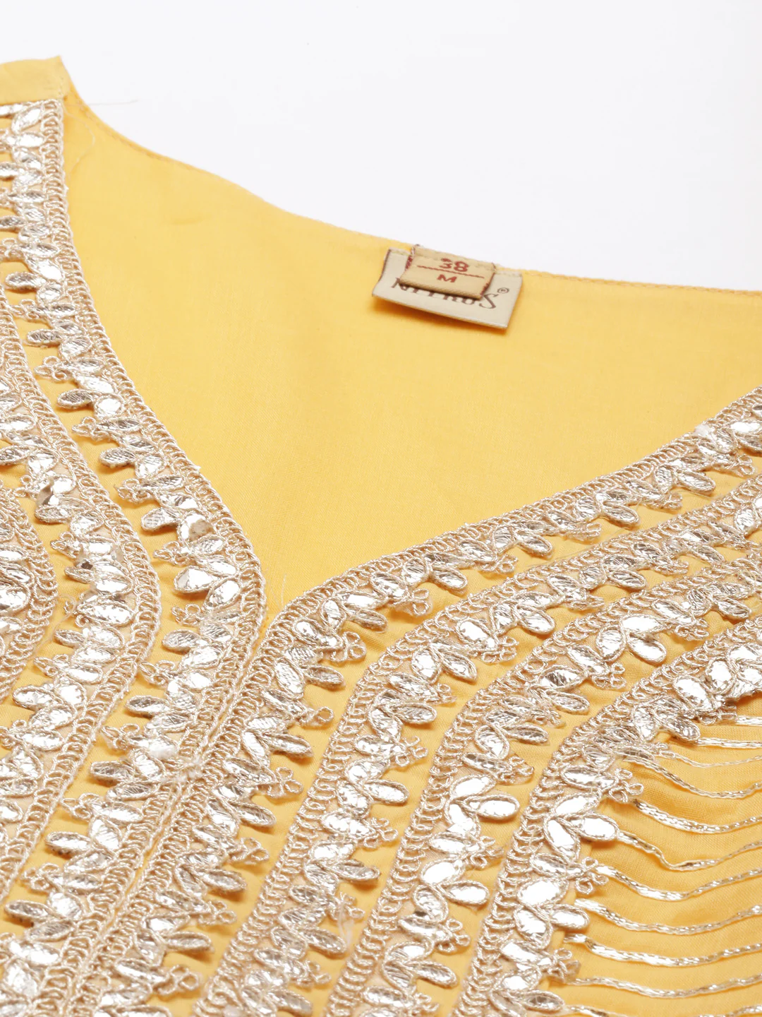 Neerus Yellow Color Cotton Fabric Kurta - Image 2