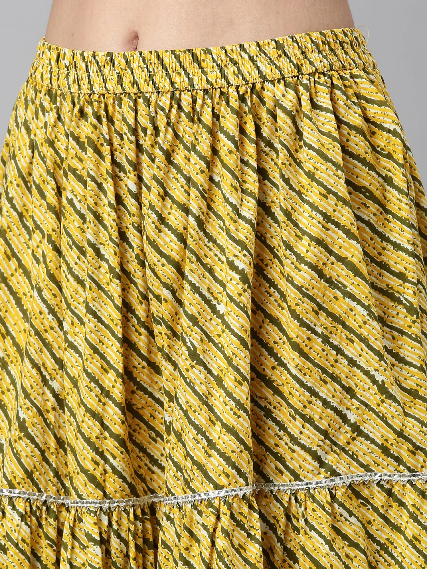 Neerus Yellow Color Jute Cotton Fabric Kurta Sets With Dupatta - Image 6