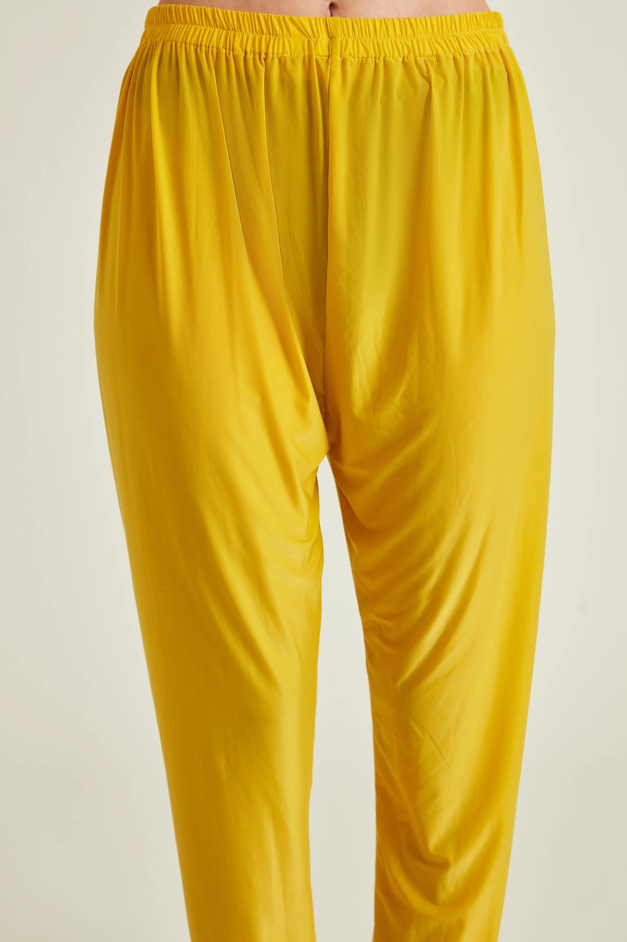Neerus Yellow Colour Chanderi Fabric Suit-Anarkali - Image 6