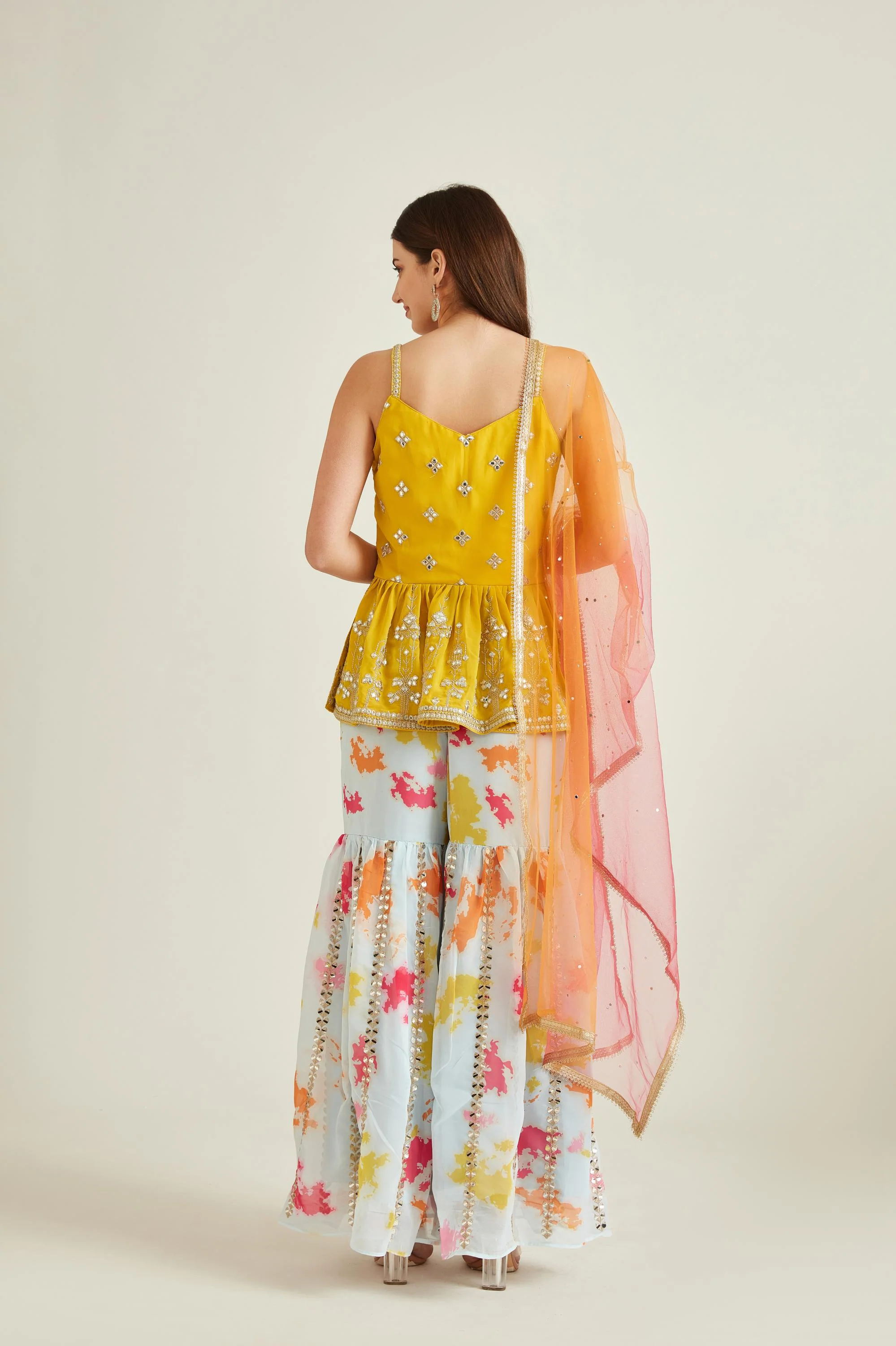 Neerus Yellow Colour Georgette Fabric Suit - Image 3