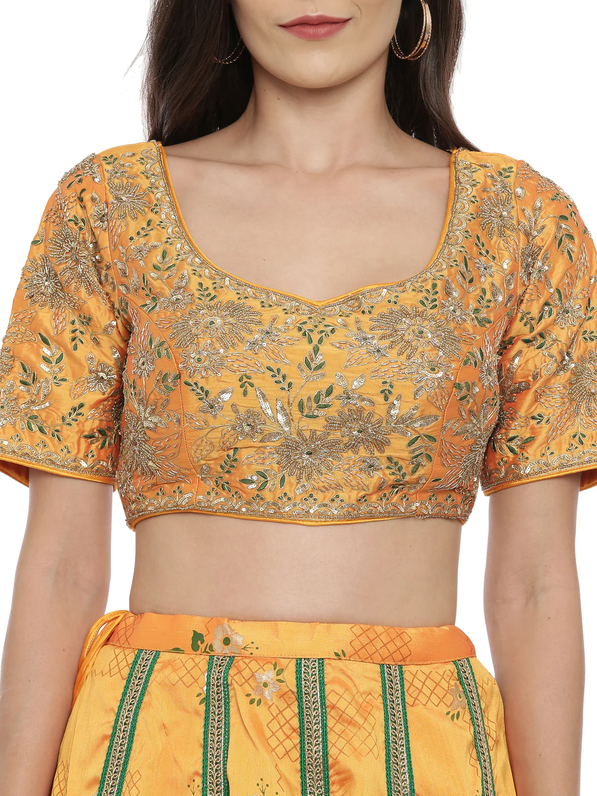 Neerus Yellow Embellished Lehenga Set - Image 2