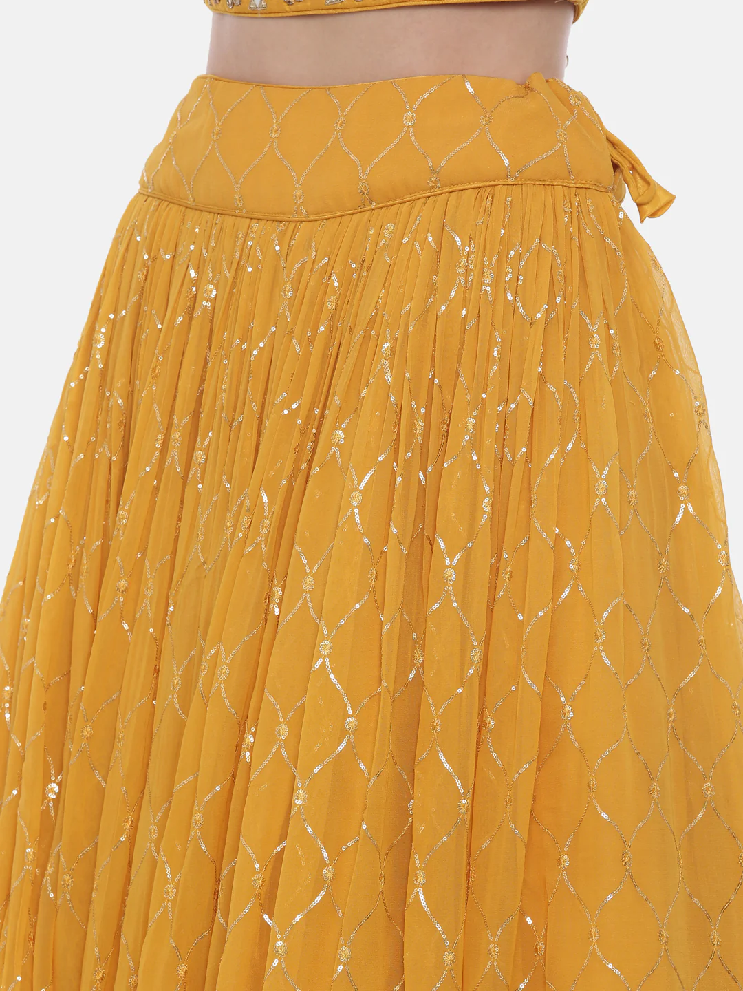 Neerus Yellow Embellished Lehenga Set - Image 6