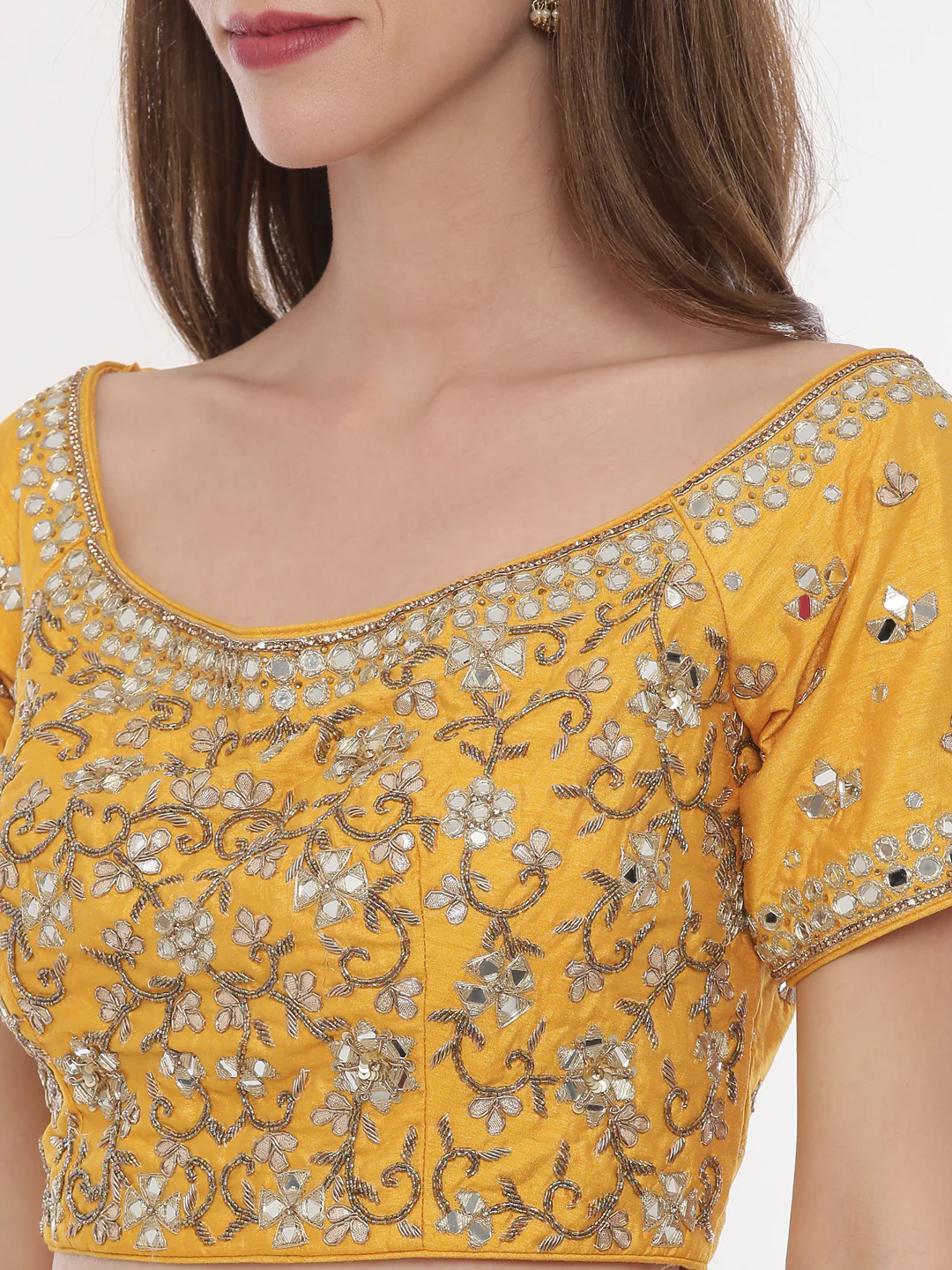 Neerus Yellow Embellished Lehenga Set - Image 7