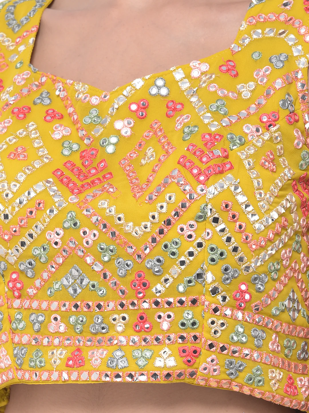 Neerus Yellow Embellished Lehenga Set - Image 5