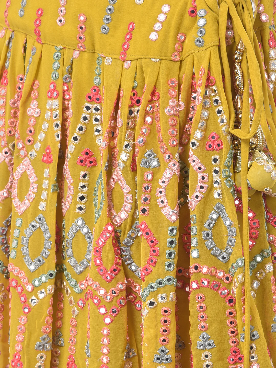 Neerus Yellow Embellished Lehenga Set - Image 6