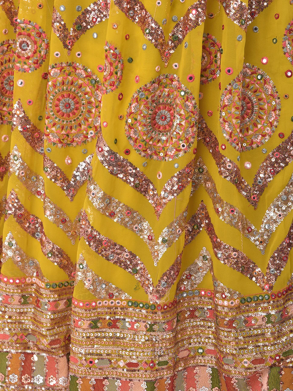 Neerus Yellow Embellished Lehenga Set - Image 5