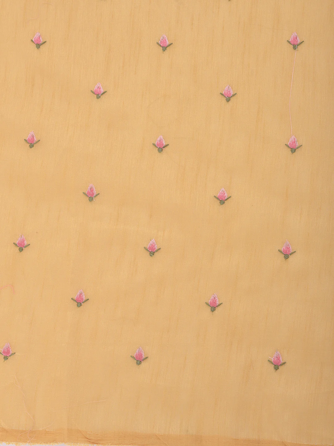 Neerus Yellow Embroidered Saree With Blouse - Image 3