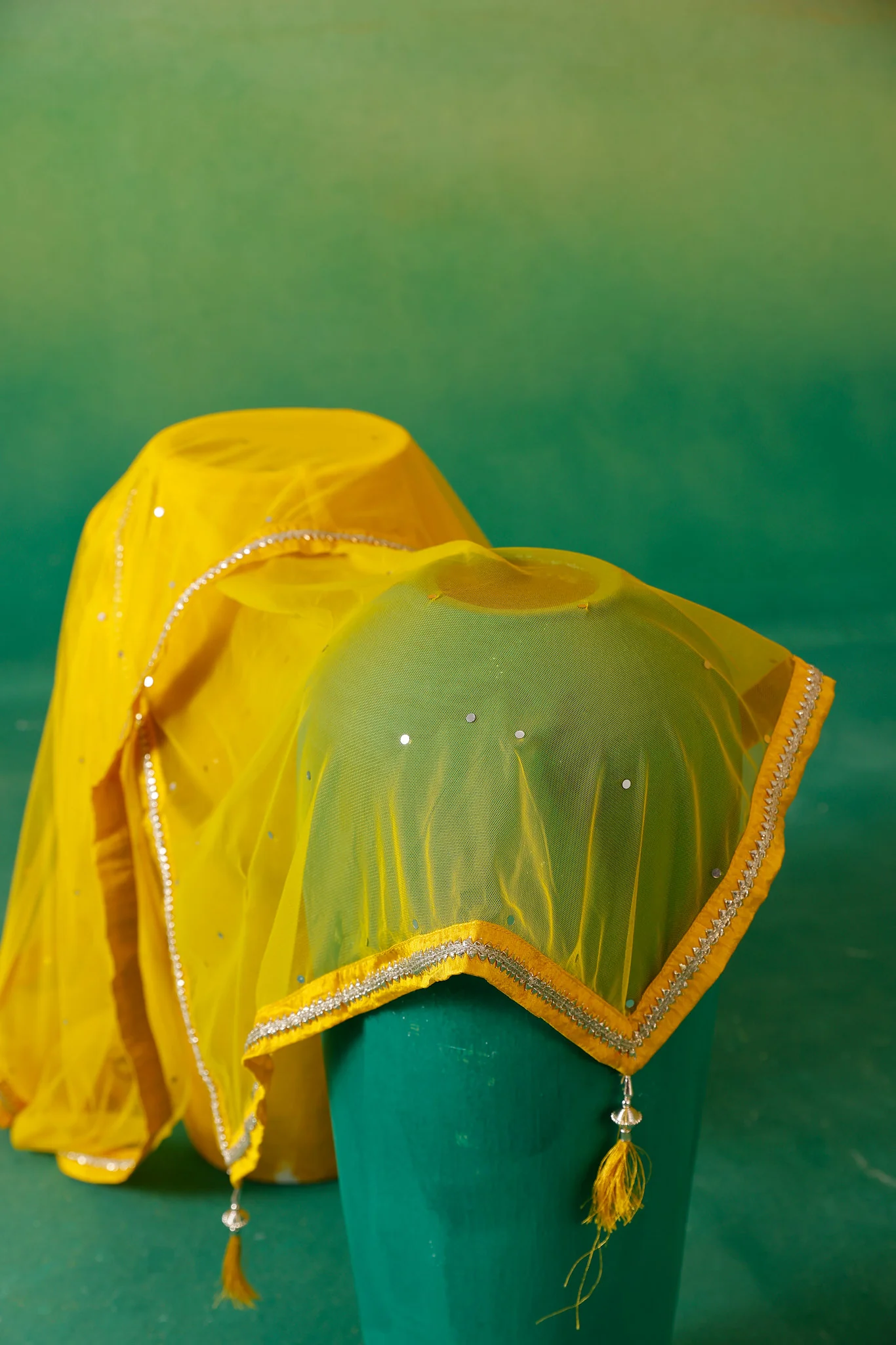 Neerus Yellow Embroidery Georgette Fabric Suit Set. - Image 11