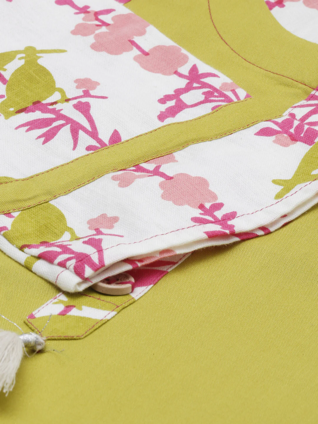 Neerus Yellow Printed A Line Kurta - Image 7