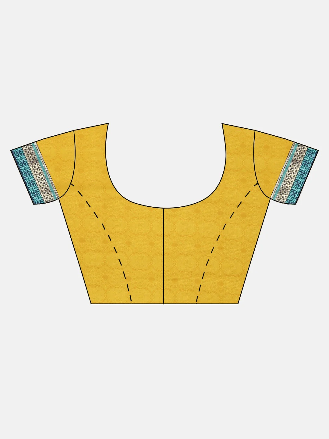 Neerus Yellow Printed Saree With Blouse - Image 5