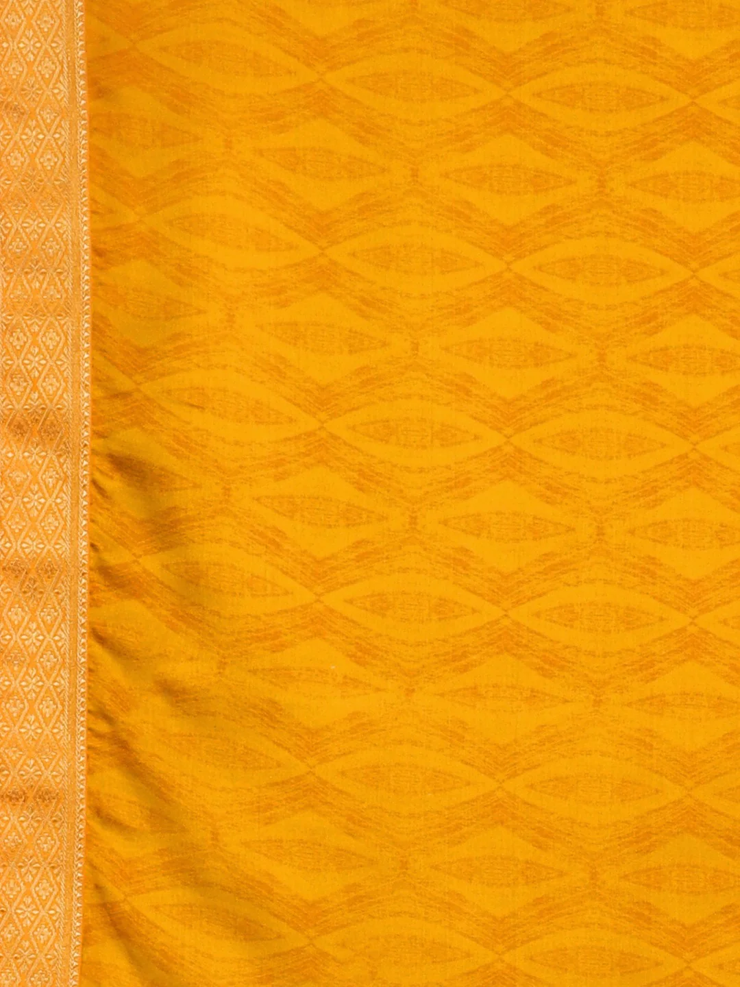 Neerus Yellow Printed Saree With Blouse - Image 5