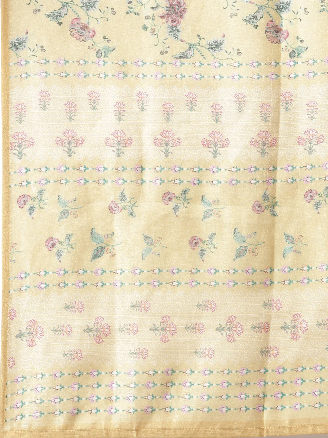 Neerus Yellow Printed Straight Kurta and Trousers With Dupatta - Image 7