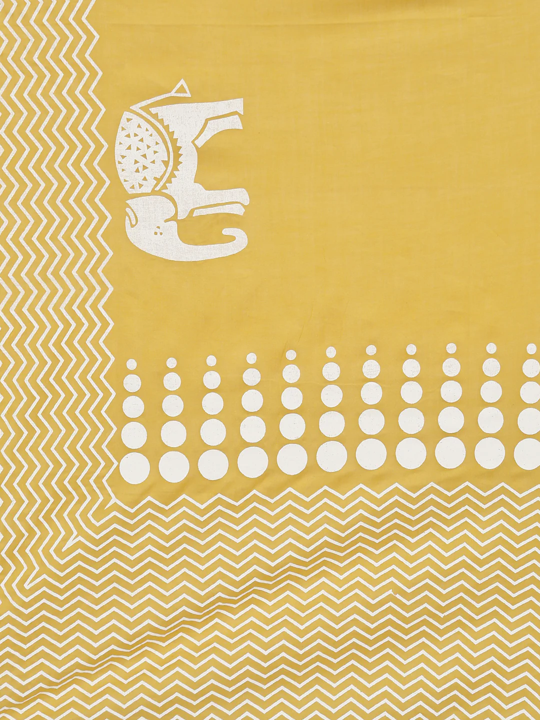 Neerus Yellow Printed Straight Kurta and Trousers With Dupatta and with bag - Image 7