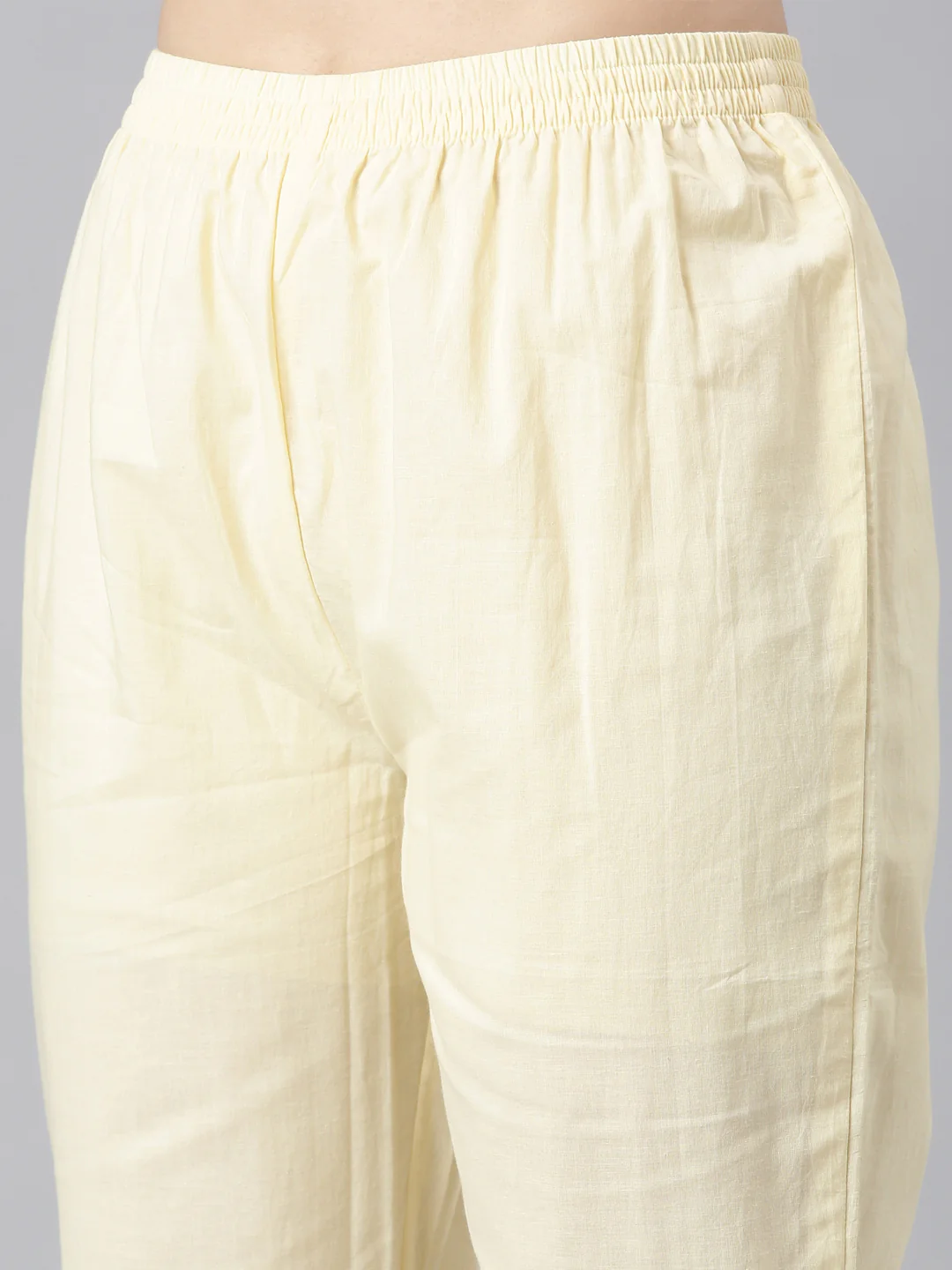 Neerus Yellow Regular Anarkali Kurta and Trousers With Dupatta - Image 6