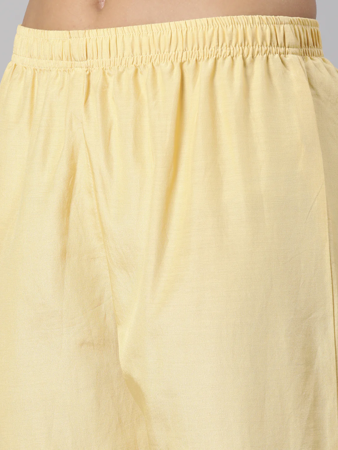 Neerus Yellow Regular Straight Floral Kurta And Trousers With Dupatta - Image 6